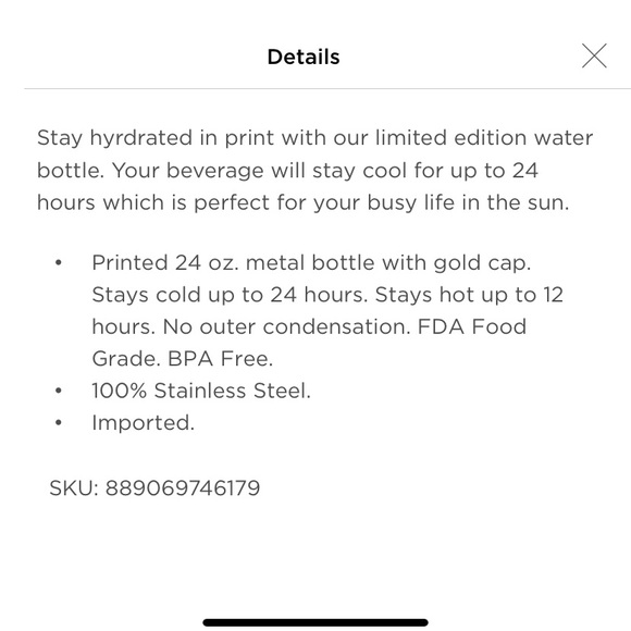 🌺Last One 🌺 🎉HOST PICK🎉 NWT Limited Edition Lilly Pulitzer Water Bottle - Picture 3 of 6